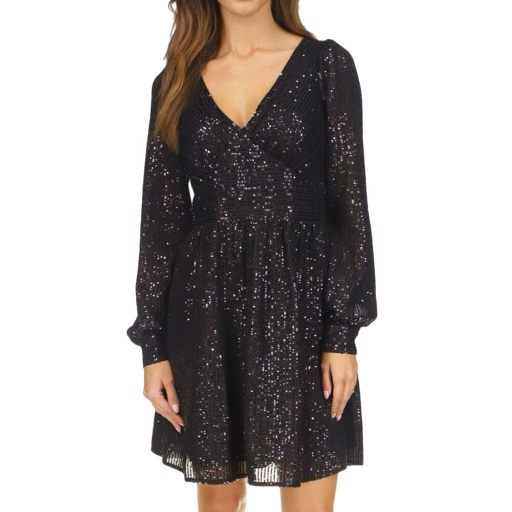 MICHAEL Michael Kors Black Sequin Mini Dress